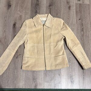 Paris Blues Beige Leather Jacket